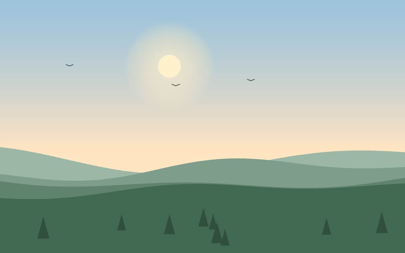 Illustrazione di un paesaggio